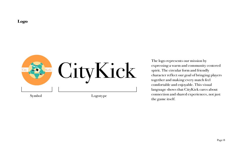 CityKick logo symbol and logotype