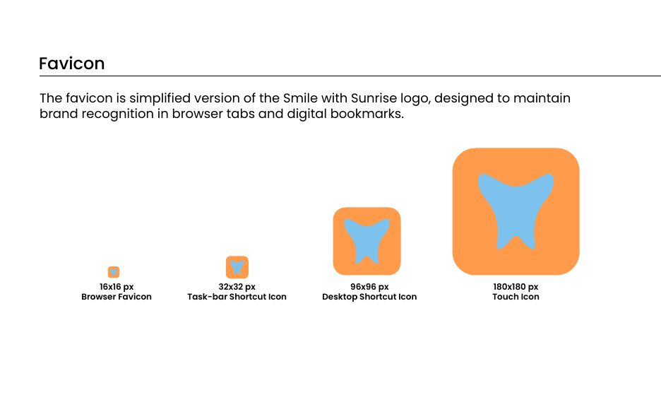 Smile with Sunrise favicon set at four sizes